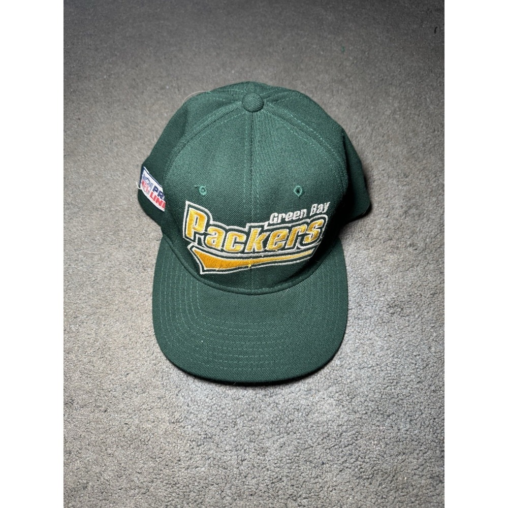 Vintage Green Bay Packers Starter Pro Line Hat Script Logo NFL Cap 7-7 3/4